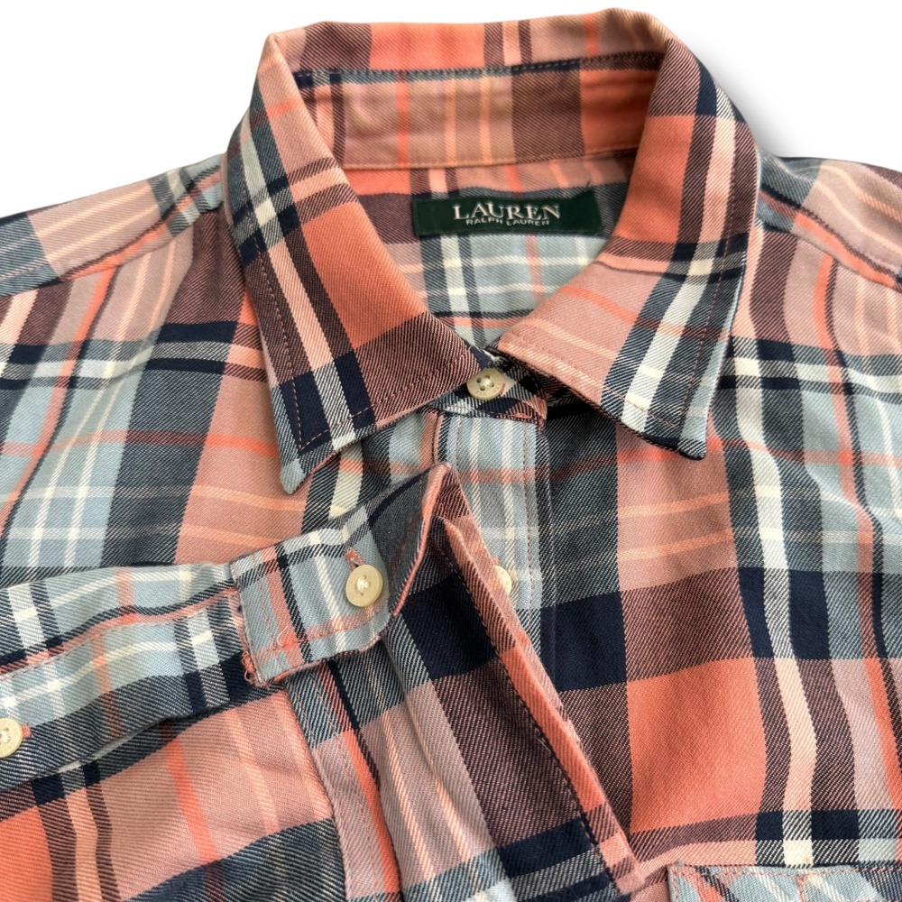 Lauren Ralph Lauren Men's Plaid Button‎ Down Shirt Long Sleeve Casual Chest 40"